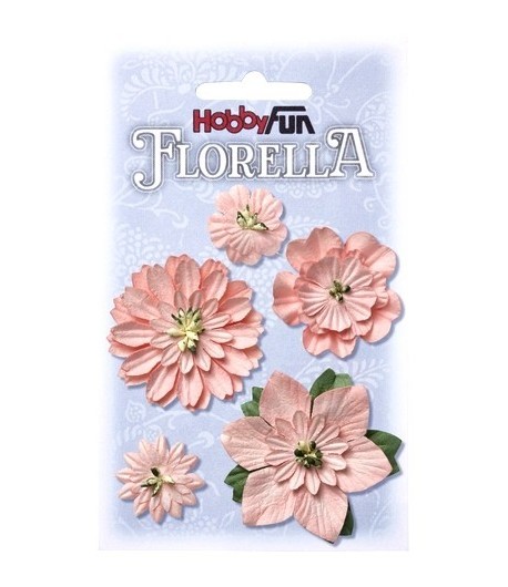 FLEURS TONS ROSE X 5 