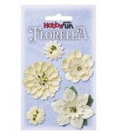 FLEURS TONS CREME X 5