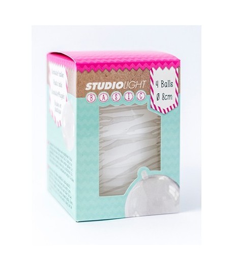 BOULES EN PLASTIQUE X 4 - 8CM