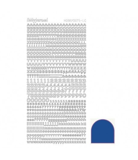 STICKERS MIROIR ALPHA/CHIFFRES BLEU MARINE