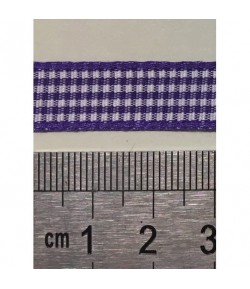 RUBAN VICHY VIOLET 10MM - 1 M