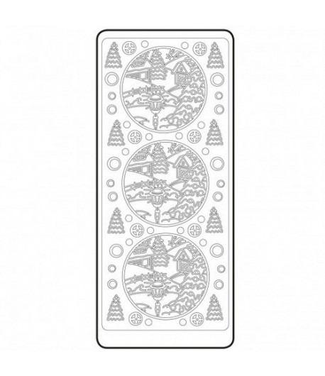 STICKERS DECORS NOEL ARGENT