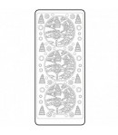 STICKERS DECORS NOEL ARGENT