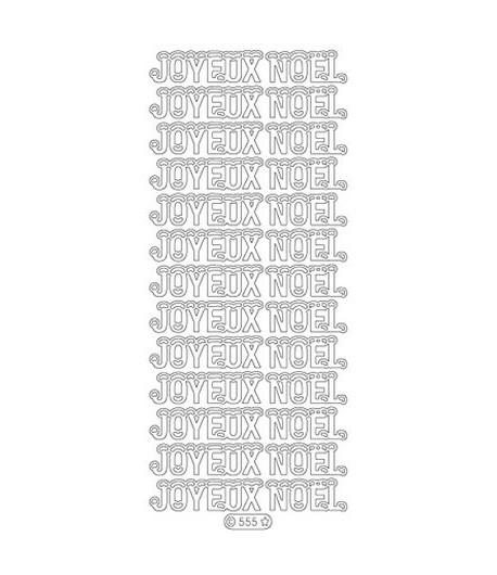 STICKERS JOYEUX NOEL ARGENT