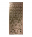 STICKERS SAPINS OR PAILLETE