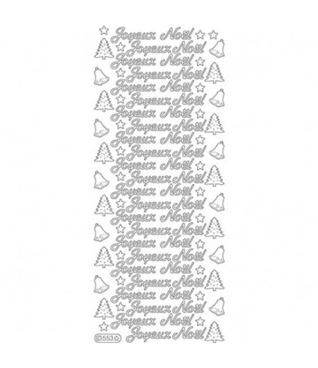 STICKERS JOYEUX NOEL - ARGENT