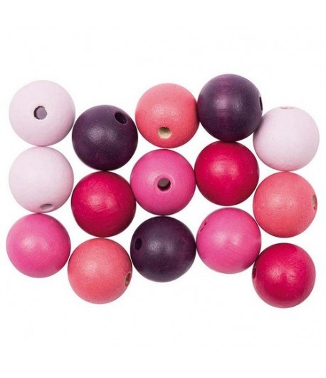 BOULES EN BOIS CANDY X15