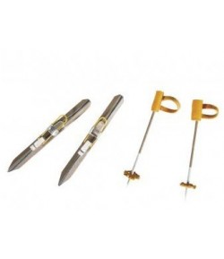 SKIS ET BATONS EN BOIS 11CM