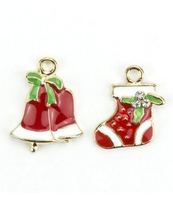 CHARMS CHRISTMAS CLOCHES ET CHAUSSETTE