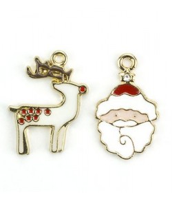 CHARMS CHRISTMAS PERE NOEL ET RENNE