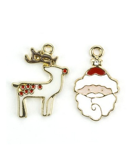 CHARMS CHRISTMAS PERE NOEL ET RENNE