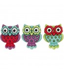 BOUTONS CHOUETTES X 3