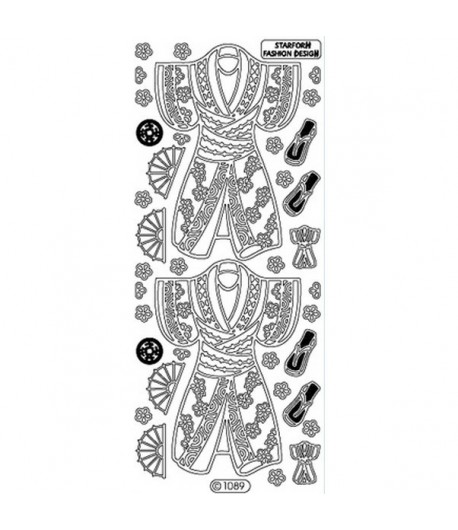 STICKERS KIMONO ARGENT