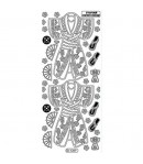 STICKERS KIMONO ARGENT