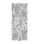 STICKERS FLEURS ARGENT