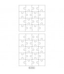 STICKERS PUZZLE TRANSPARENT ARGENT