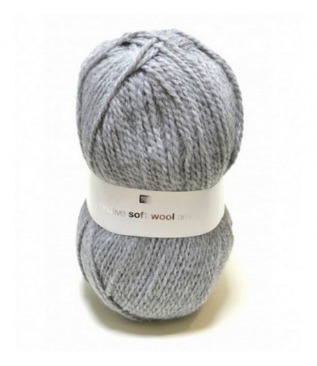 *LAINE SOFT WOOL ARAN GRIS CLAIR (016)