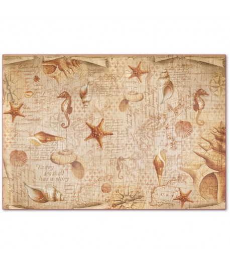 PAPIER DE RIZ DECORS MARINS 33 X 48 DFS406