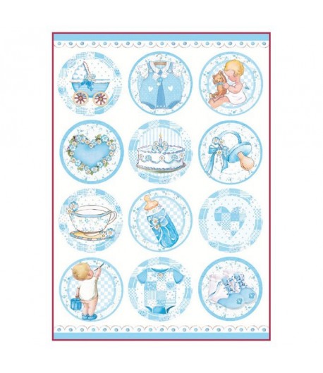 PAPIER DE RIZ A4 BABY BOY 21 X 29.7 DFSA4291