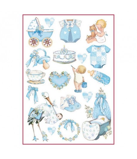 PAPIER DE RIZ A4 BABY BOY 21 X 29.7 DFSA4292