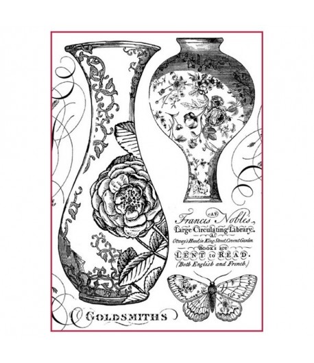 PAPIER DE RIZ A4 VASES 21 X 29.7 DFSA4303