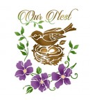 POCHOIR NID OISEAU 15X20 KSD299