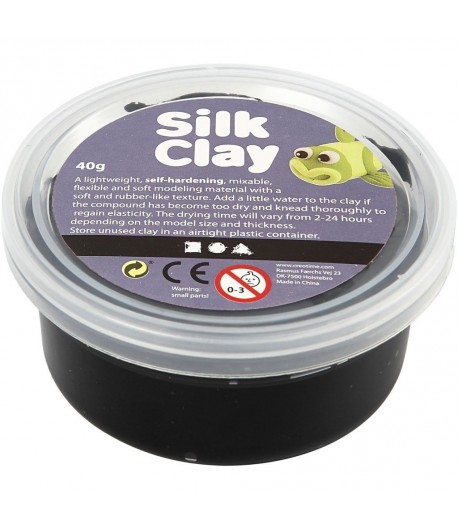 PATE A MODELER SILK CLAY NOIR - 40 G