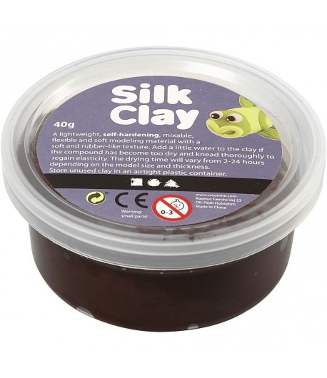 PATE A MODELER SILK CLAY MARRON - 40 G