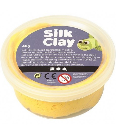 PATE A MODELER SILK CLAY JAUNE - 40 G