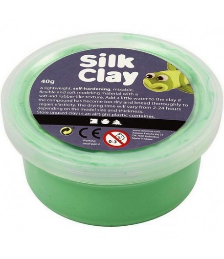 PATE A MODELER SILK CLAY VERT - 40 G