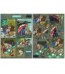 FEUILLE 3D METAL CHIENS