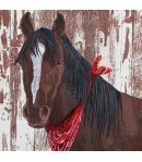 SERVIETTE CHEVAL AU FOULARD