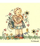 SERVIETTE FILLETTE AU COEUR