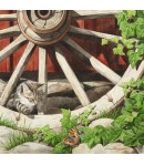 SERVIETTE CHATON ET ROUE