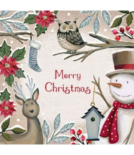 SERVIETTE MERRY CHRISTMAS 3