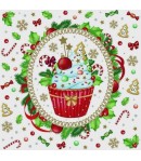 SERVIETTE CUPCAKE DE NOEL
