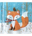 SERVIETTE COCKTAIL LES 2 AMIS DE LA FORET