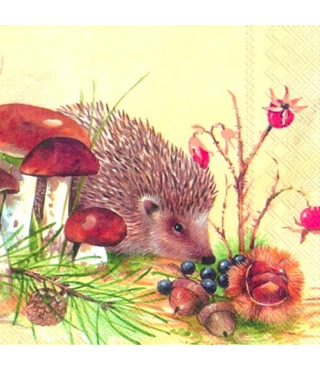 SERVIETTE COCKTAIL HERISSON ET BAIES