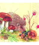 SERVIETTE COCKTAIL HERISSON ET BAIES