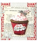 SERVIETTE COCKTAIL CHRISTMAS CUPCAKES