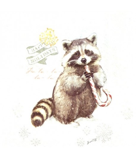 SERVIETTE COCKTAIL RATON LAVEUR