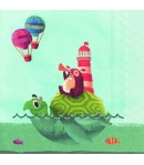 SERVIETTE LA TORTUE ET LA MER