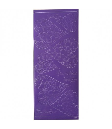 STICKERS COEURS MAUVE