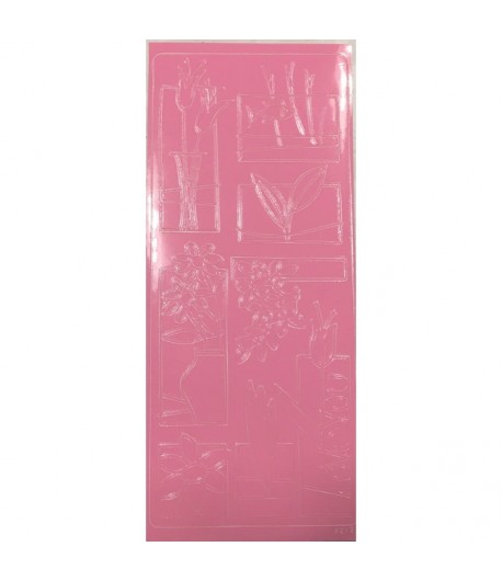 STICKERS FLEURS MAISON ROSE