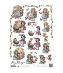 FEUILLE 3D PETITES FILLES  - HJ10101