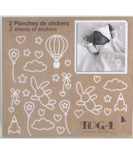 STICKERS BEBE BLANC