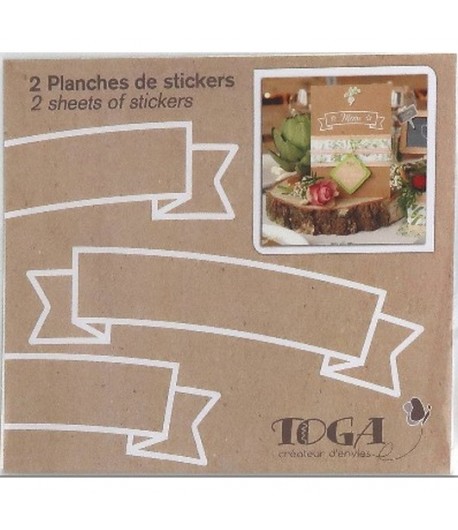 STICKERS BANNIERES OR