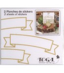 STICKERS BANNIERES OR