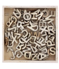 BOITE MINI LETTRES BOIS ALPHABET