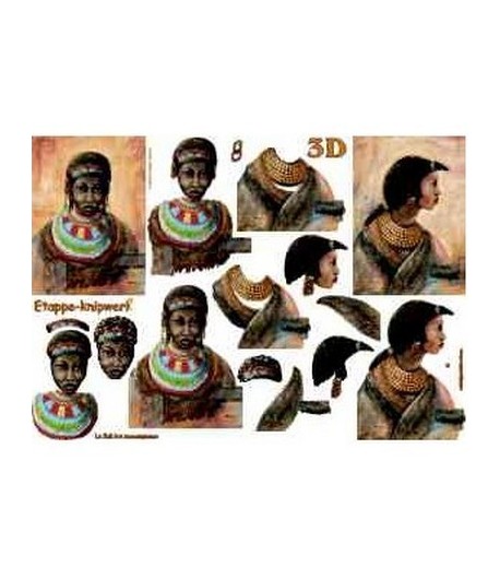 FEUILLE 3D FEMMES AFRICAINES